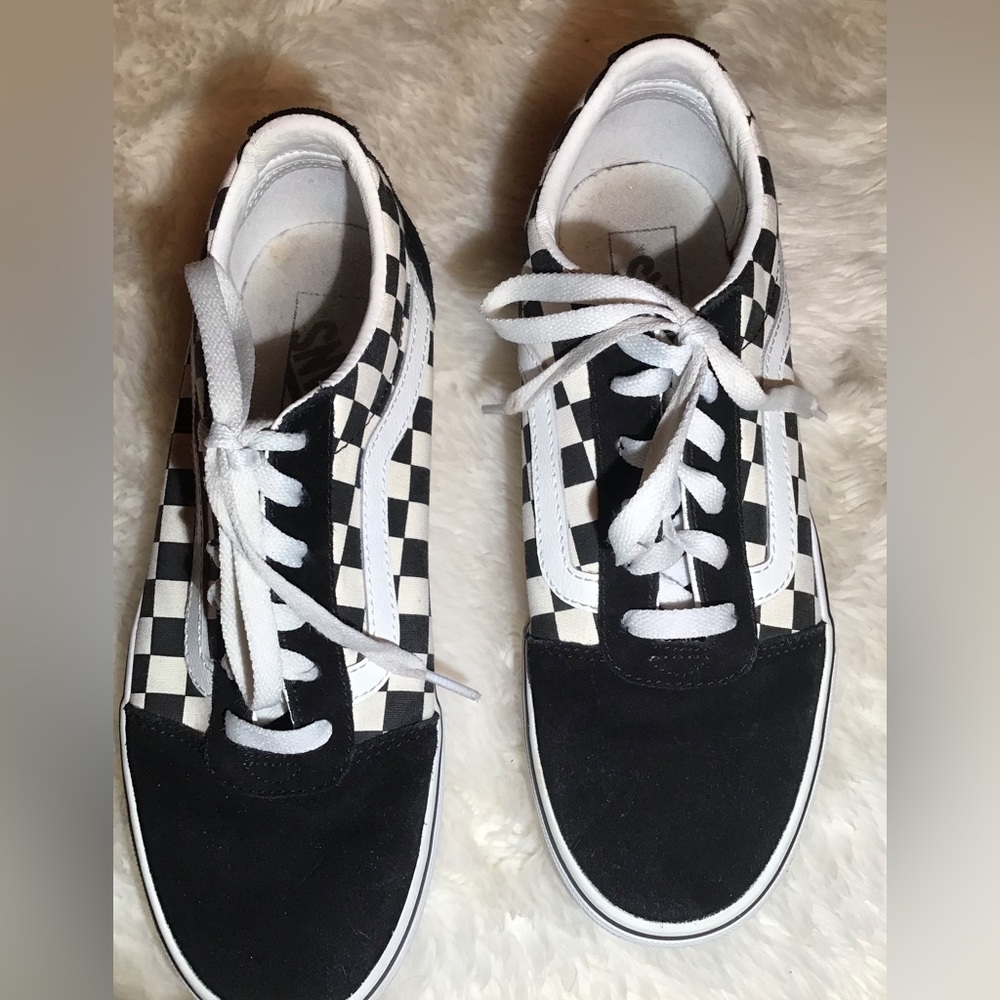 Vans Checkerboard Black and White Old Skool Sneakers